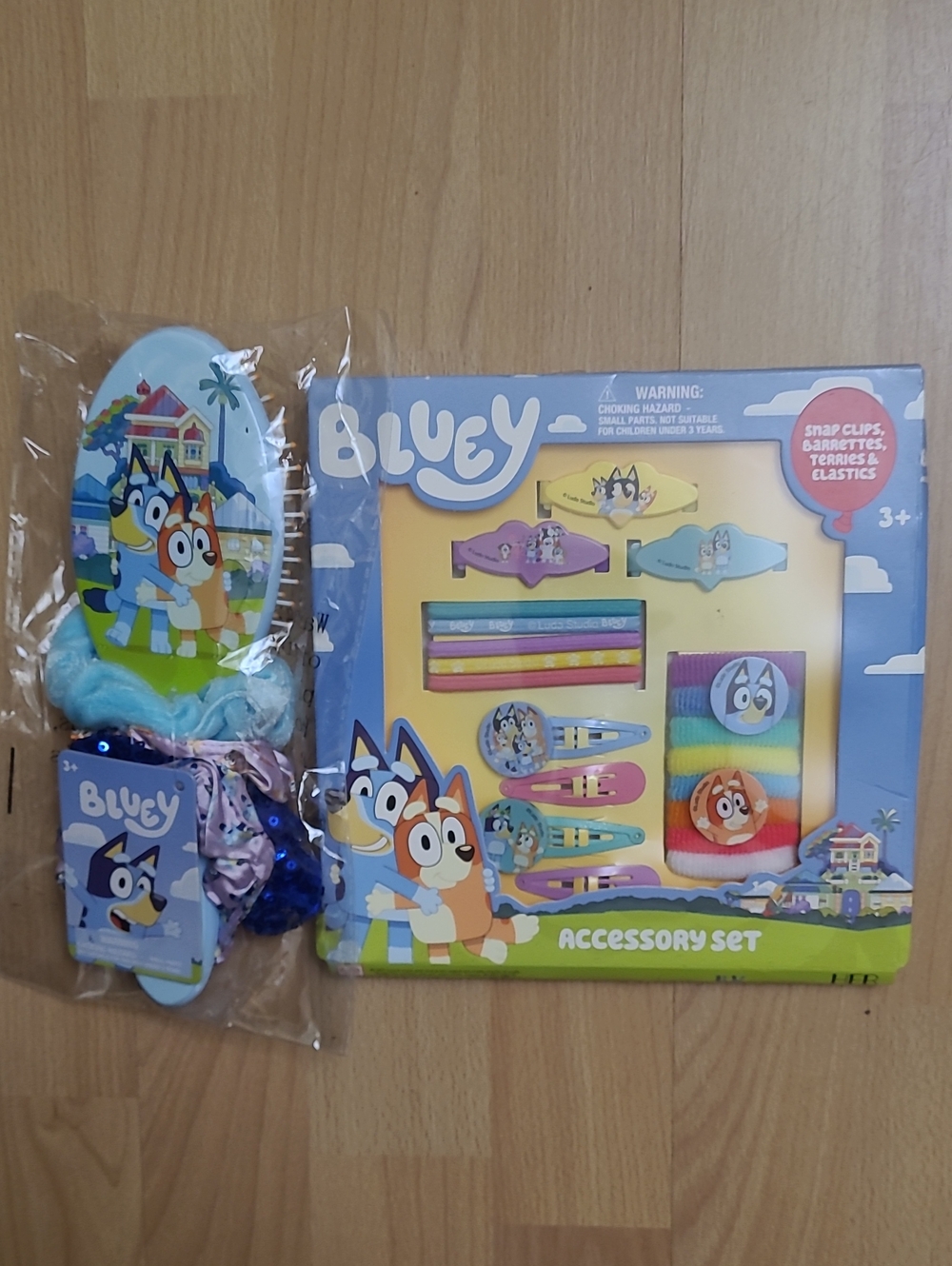Kids Hair Accessory Set – Rainbow and Light Blue